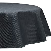 Los mejores  - Beautissu PVC Mantel Mesa jardín Redondo Lena Ø160 cm Azul Impermeable Resistente al Mal Tiempo- balcón y Camping